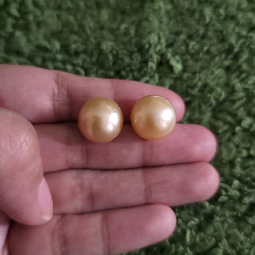 Genuine South Sea Pearl Earring In Sterling Silver